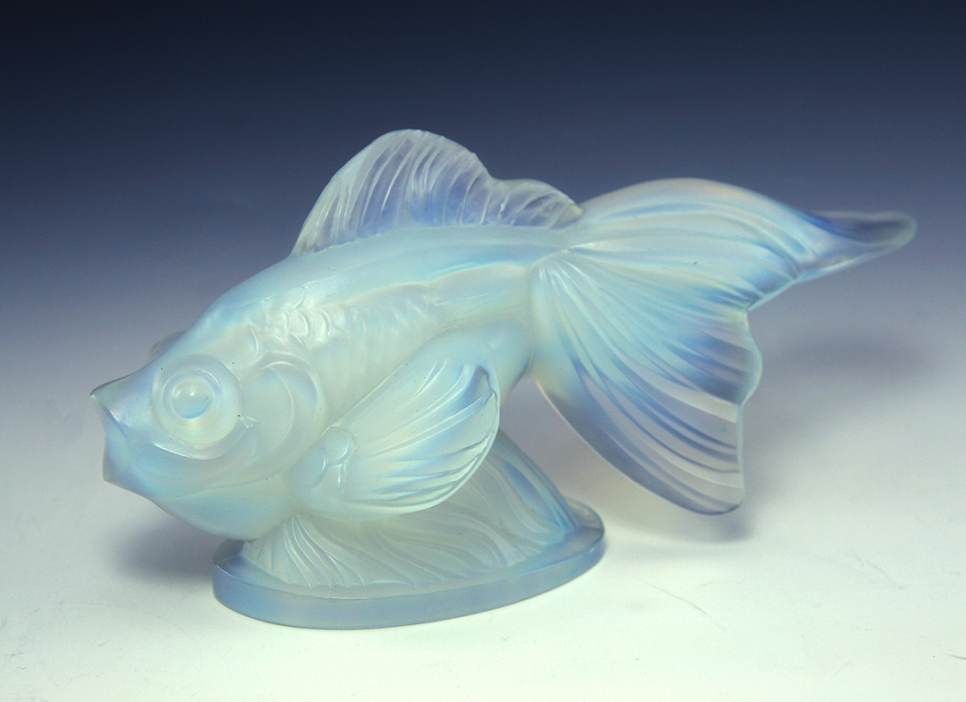 Sabino Art Glass Opalescent Oriental Goldfish Signed Paris Pre WWII - Image 2