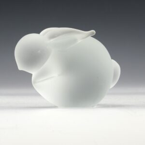 Velvety Soft Satin Glass Bunny Rabbit Table Charm