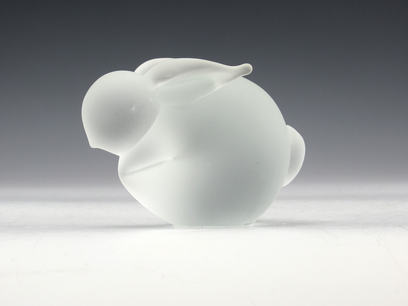 Velvety Soft Satin Glass Bunny Rabbit Table Charm