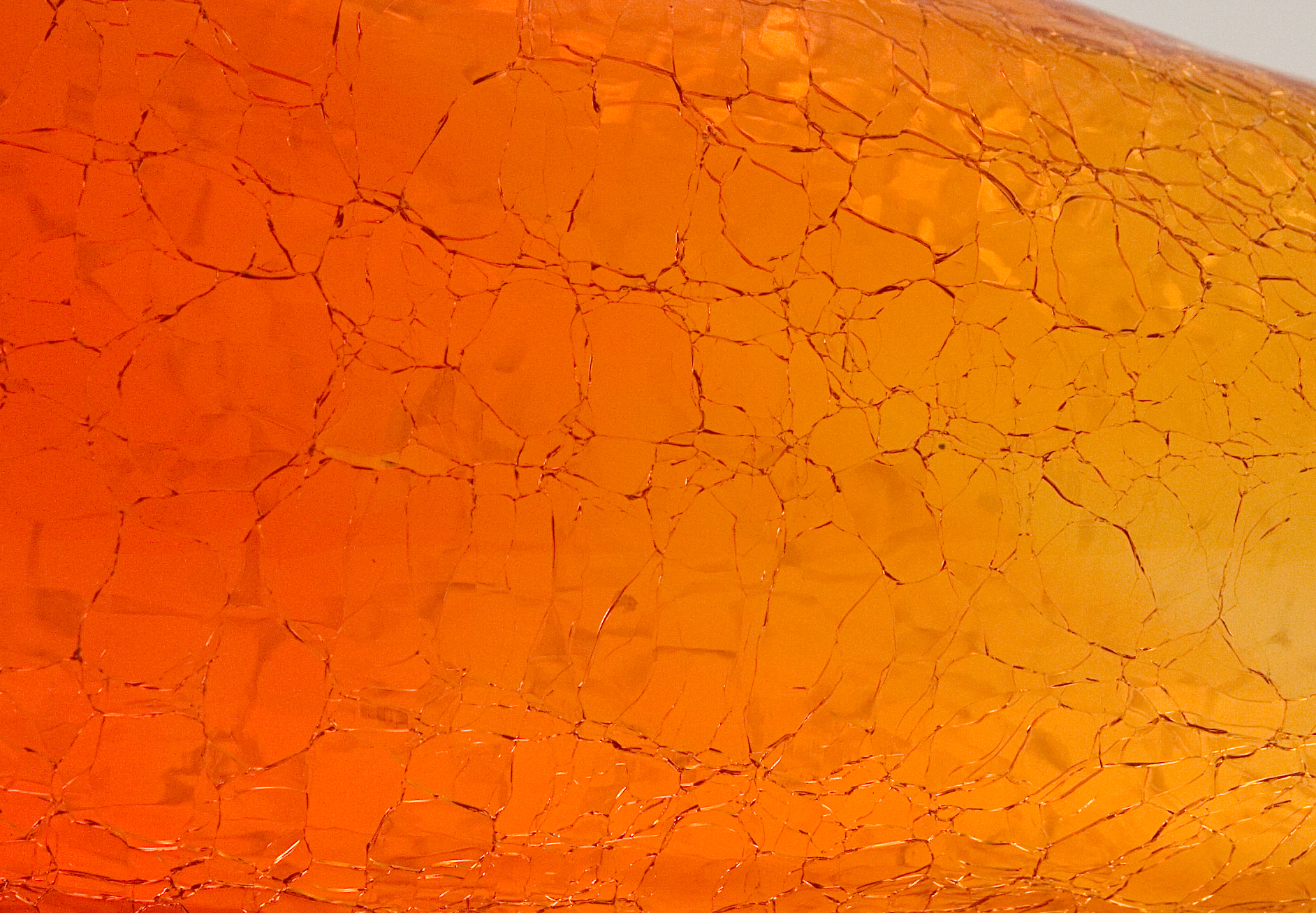 Lantern Chimney in Retro Mod Tangerine Crackle Glass - Image 6