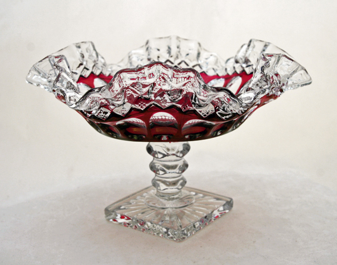 Westmoreland Irish Waterford Footed Bowl