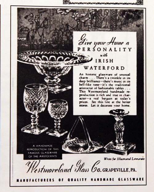 Westmoreland Irish Waterford Footed Bowl - Image 2