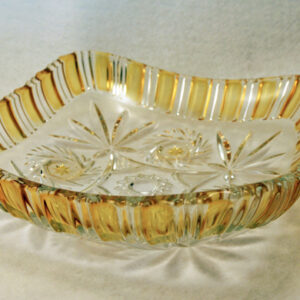 Yellow Stained Antique Glass Serving Set