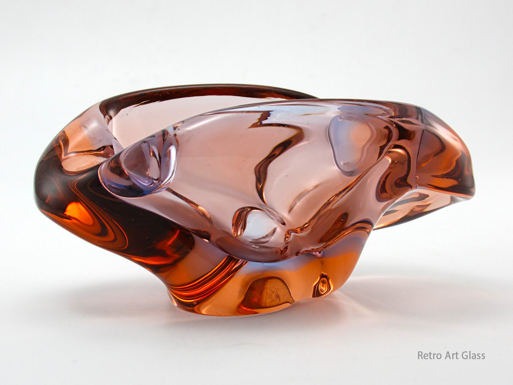 Mid-Century Modern Art Glass Art Glass Free-form Sculpture by Zelezny Brod - Image 4