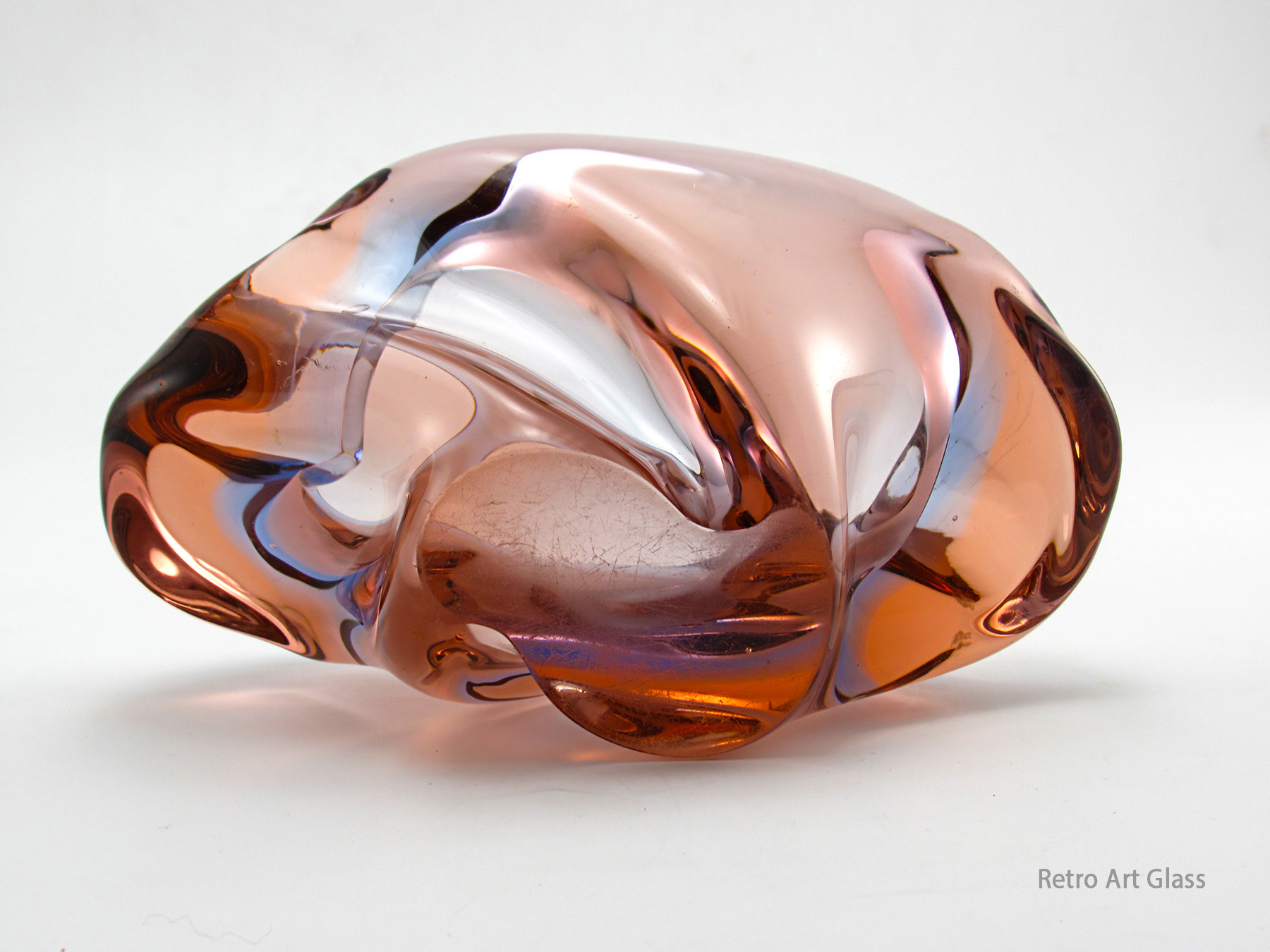 Mid-Century Modern Art Glass Art Glass Free-form Sculpture by Zelezny Brod - Image 5