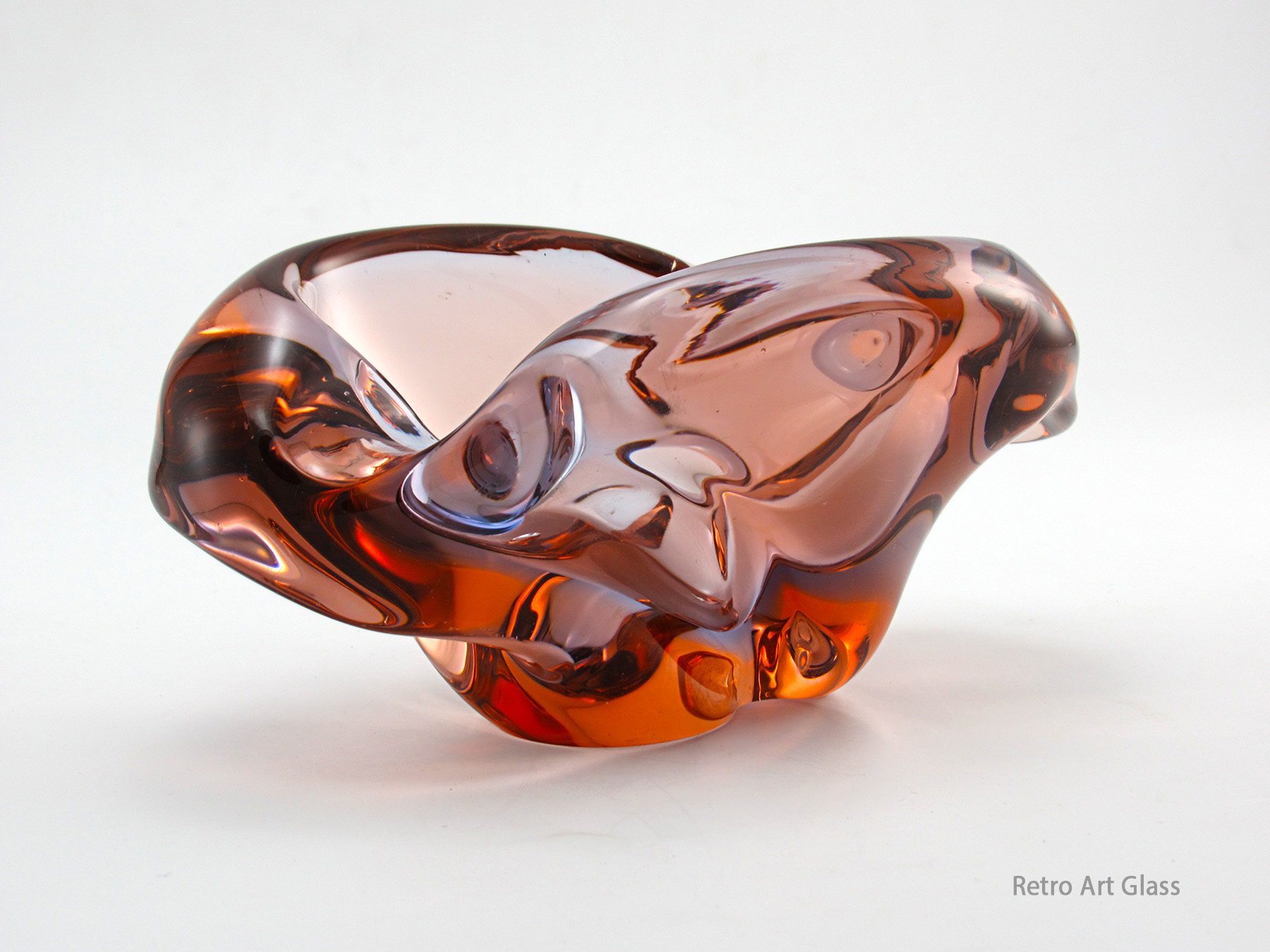 Mid-Century Modern Art Glass Art Glass Free-form Sculpture by Zelezny Brod - Image 3
