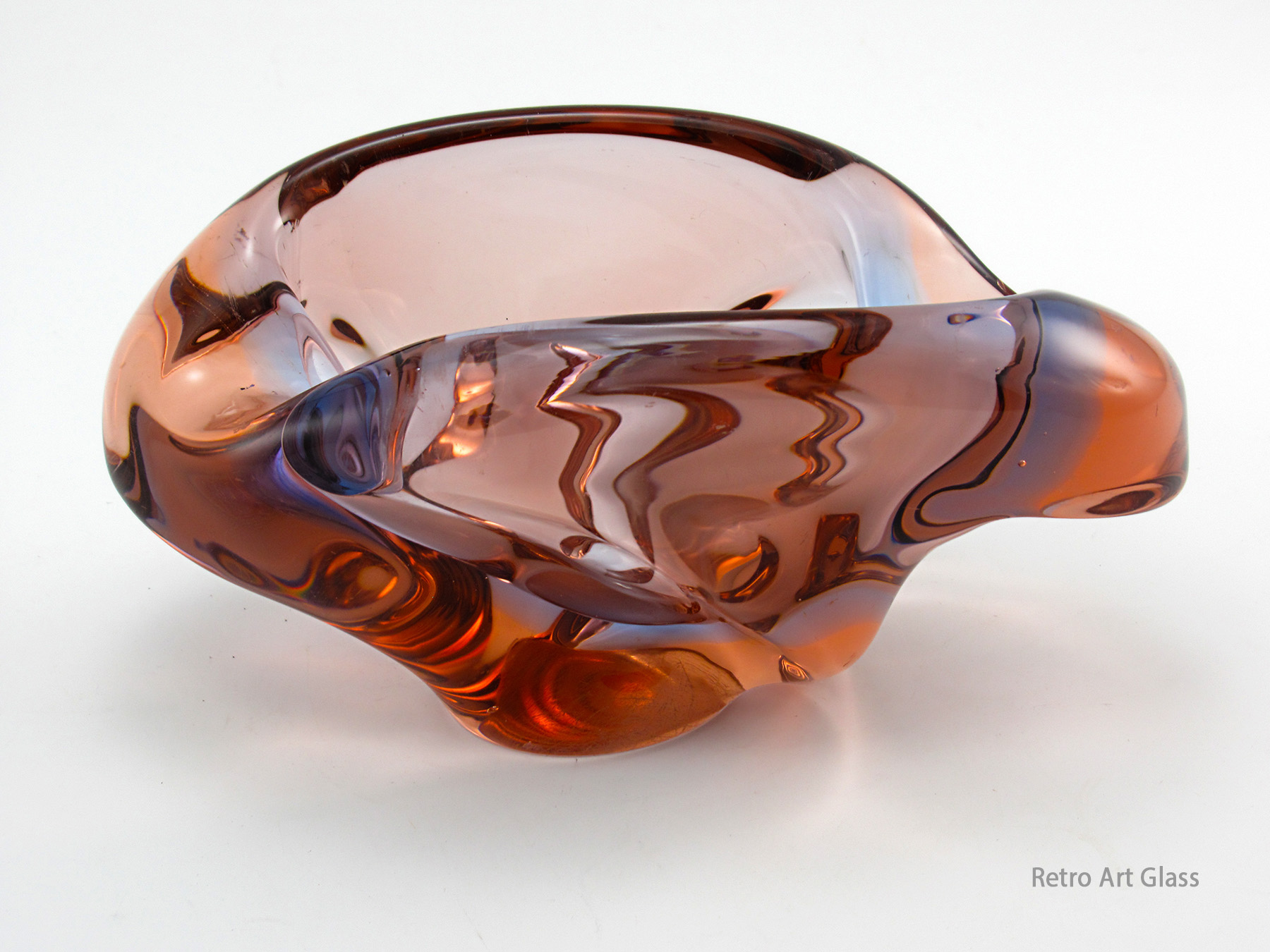 Mid-Century Modern Art Glass Art Glass Free-form Sculpture by Zelezny Brod - Image 2