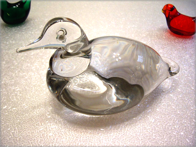 Solid Crystal Duck by Blenko