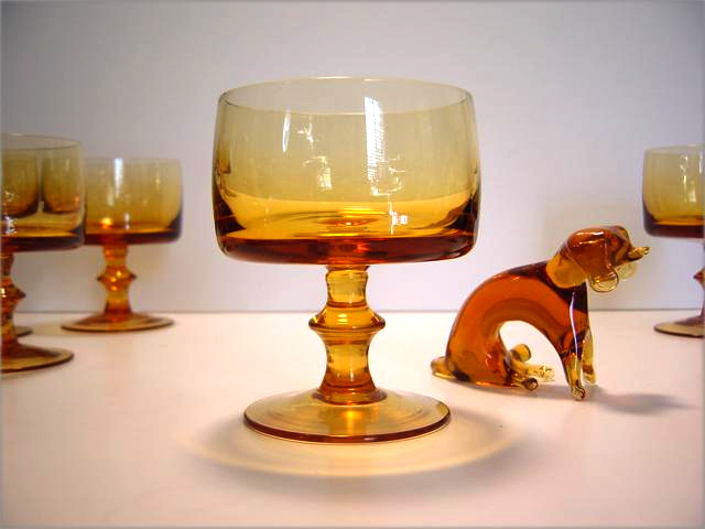 Retro Mod Blown Glass Cocktail Set - Image 3