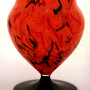 Bohemian Czech Tango Confetti Glass Footed Vase