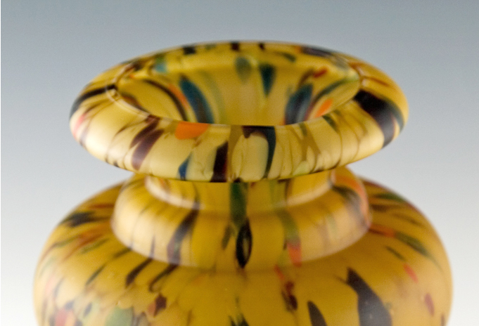 Selection of multi-color glass at Retro Art Glass.
