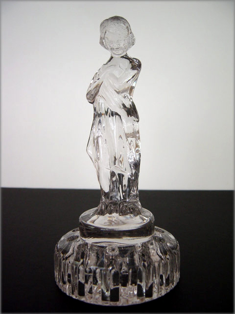 Cambridge Glass Draped Lady Flower Frog - Image 2