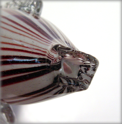 Candy Striped Fish Figurine Romanian Art Glass - Image 4