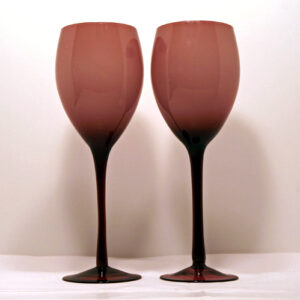 Cased Amethyst Italian Art Glass Wine Stems