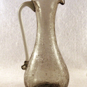 Charcoal Vintage Crackle Glass Ewer