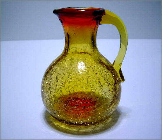 Crackled Amberina Mini Pitcher