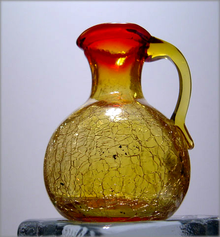 Crackled Amberina Mini Pitcher - Image 2