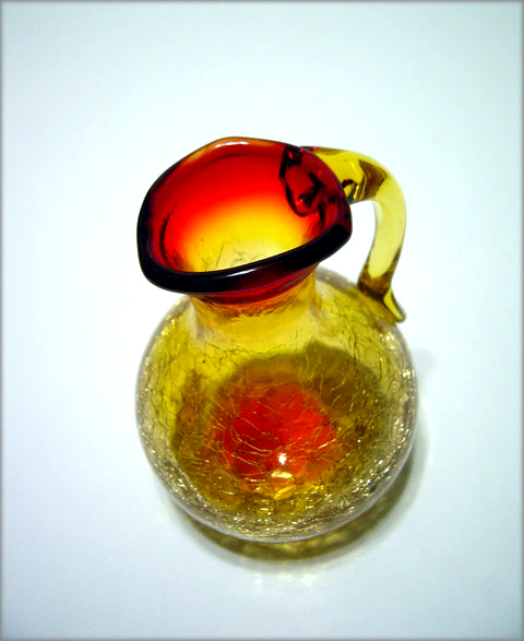 Crackled Amberina Mini Pitcher - Image 3