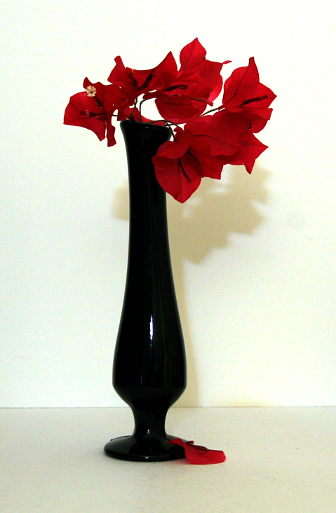 Deco Ebony Wine Stems with Vase - Image 3