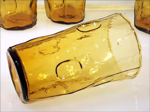 Mid-Century Flintsone Style Glass Tumbler Set - Image 2