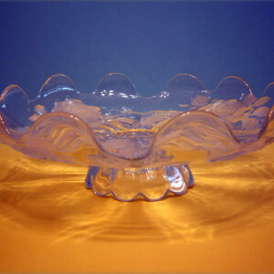 Intaglio Frosted Rose Cake Plate