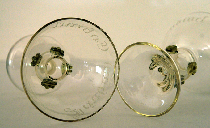 German Glass Antique Roemers w/Prunts - Image 3