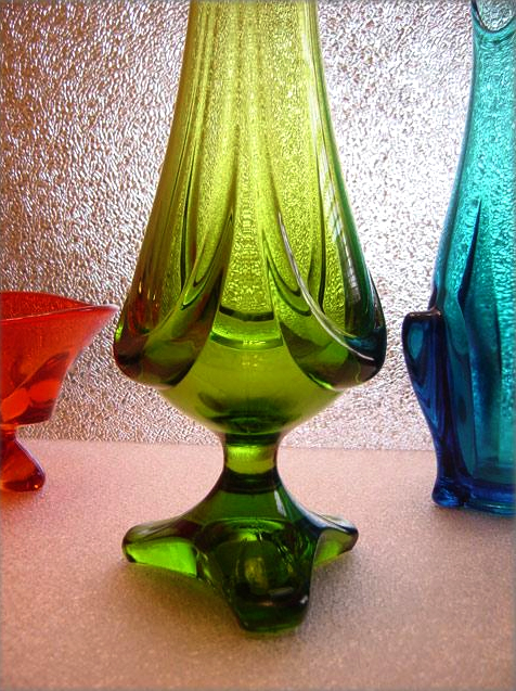 Viking Art Glass Draped Floor Vase - Image 2