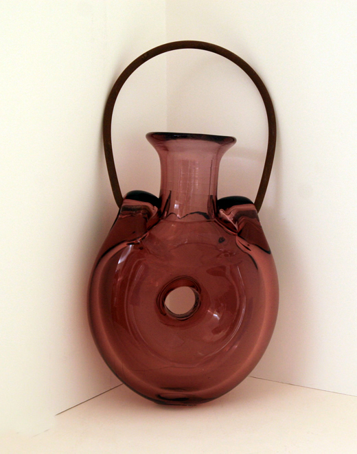 Forato Hand Blown Flask Signed