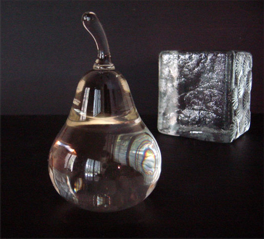 Hand Blown Solid Crystal Glass Pear