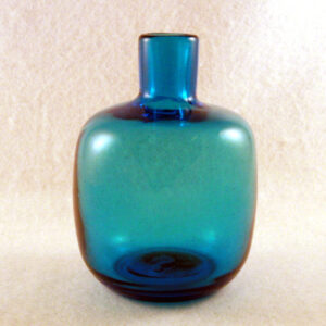 Hand Blown Blue Candleholder by Blenko