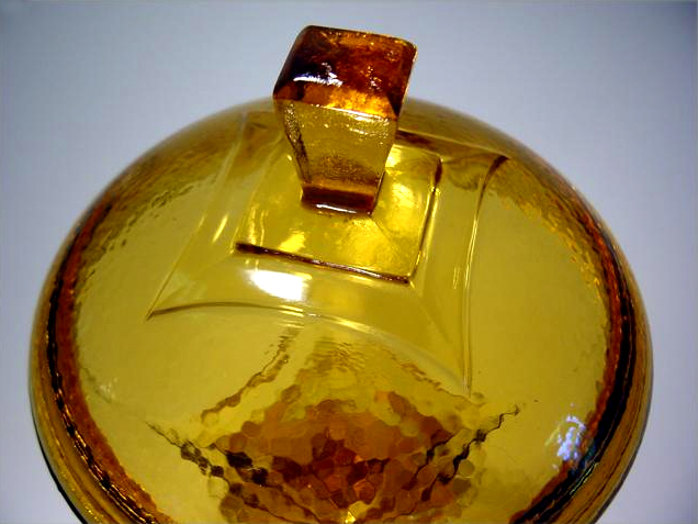 Amber Colony Covered Compote by Hazel Atlas Glass - Image 3