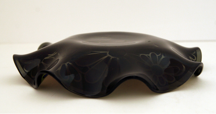 Flower Power Dish-Hippie Decor with Bent Glass - Image 2