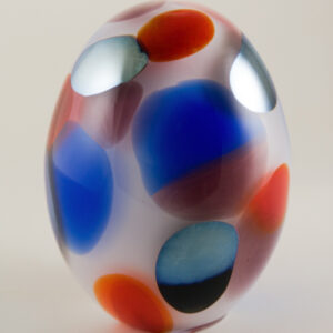 Jeweled Kiwi Glass Egg by Oiva Toikka