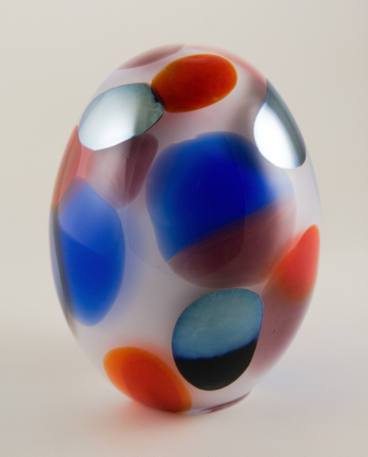 Jeweled Kiwi Glass Egg by Oiva Toikka