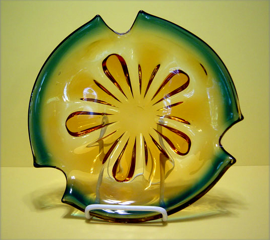 Seguso Style Italian Glass Large Bowl