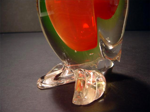 Italian Murano Vaseline Glass Duck - Image 5