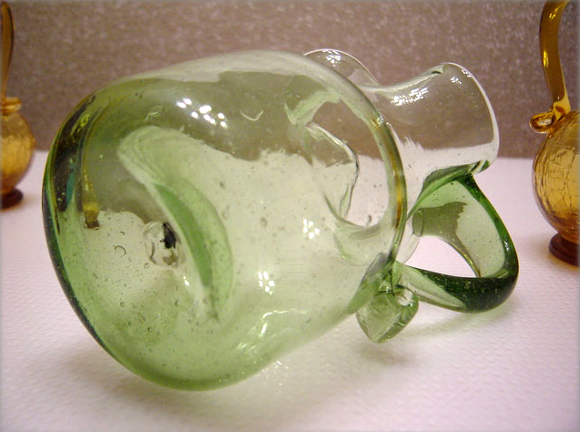 Jamestown Glass Green Seeded Milk Jug - Image 2