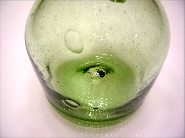 Jamestown Glass Green Seeded Milk Jug - Image 3