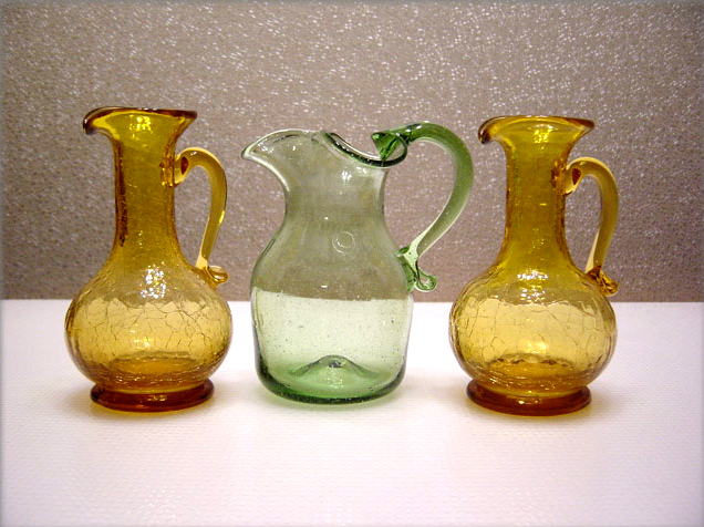 Jamestown Glass Green Seeded Milk Jug - Image 4