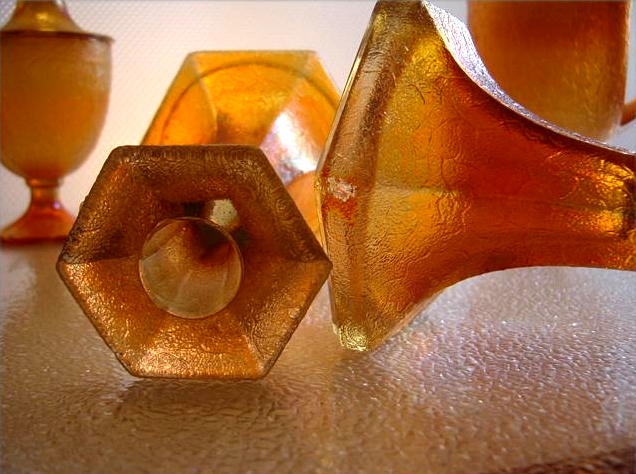 Craquelle Candlestick Holders - Jeannette Depression Glass - Image 3