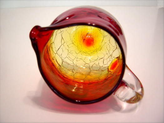 Kanawha Amberina Crackle Creamer - Image 2