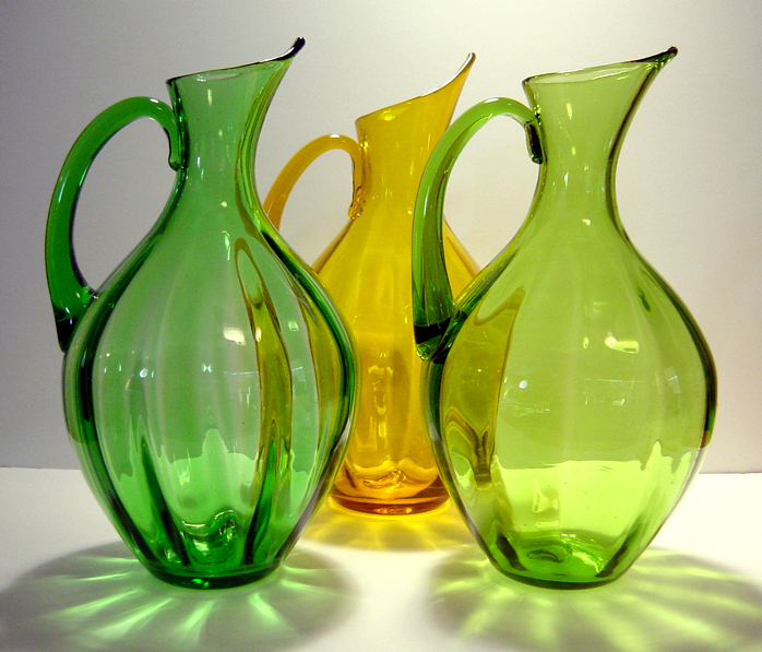 Jonquil Optic Pitcher by Blenko Art Glass - Image 6
