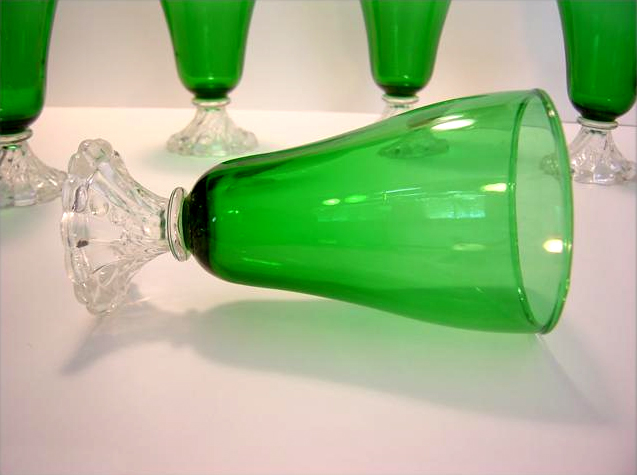 Large Forest Green Inspiration Goblet Set of 5 - Image 3