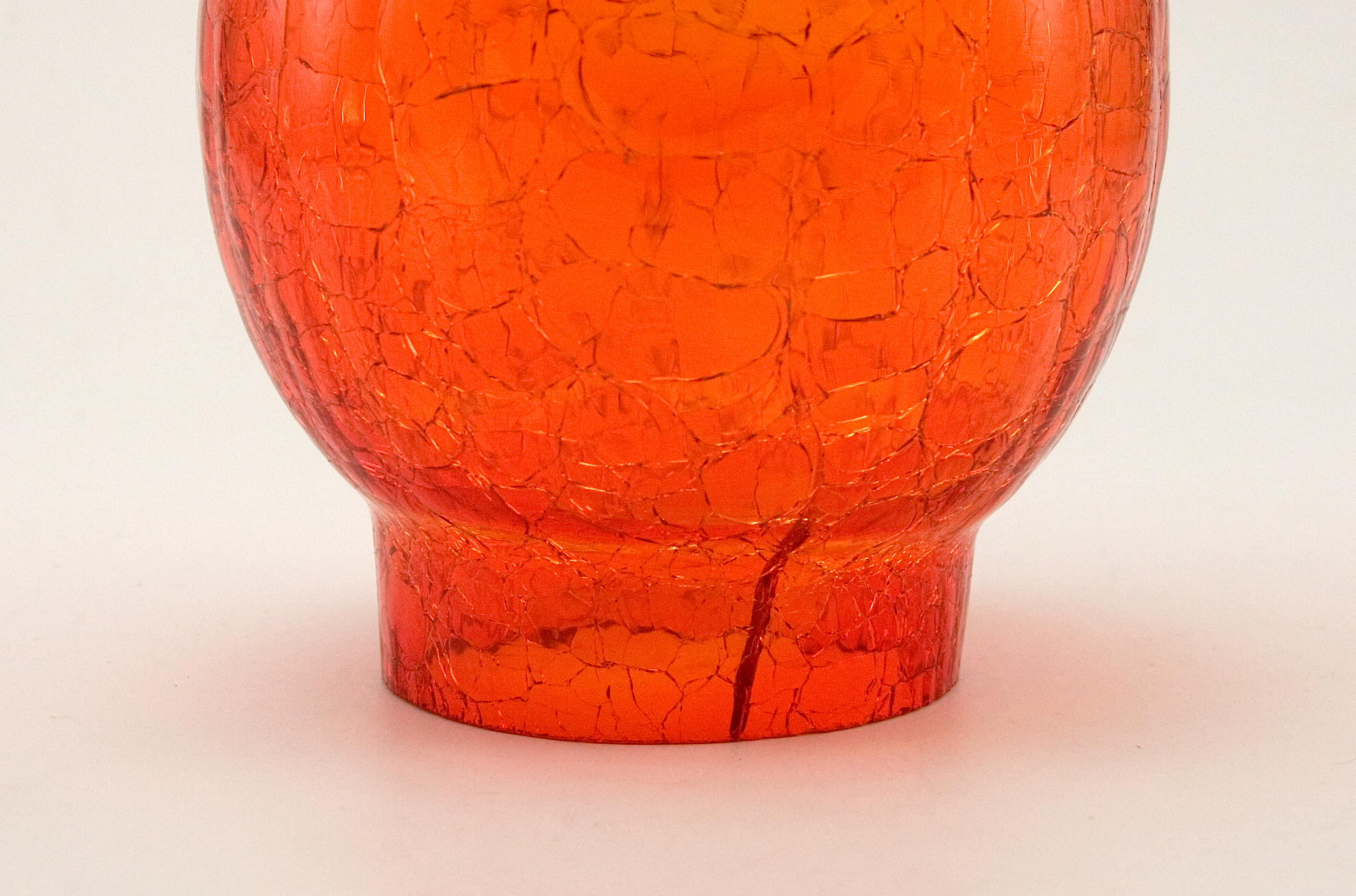 Lantern Chimney in Retro Mod Tangerine Crackle Glass - Image 7