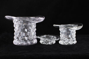 Fostoria American Glass Elegant High Topper Hats
