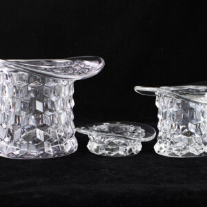 Fostoria American Glass Elegant High Topper Hats
