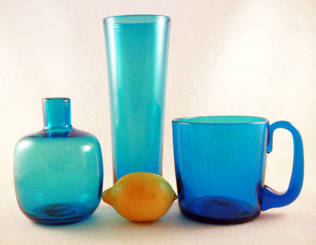 Handblown with Blenko's soft pontil mark on base.