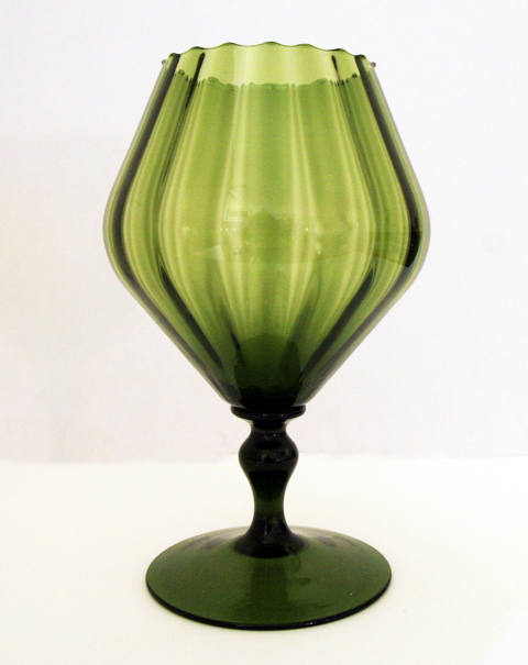 Mid-Century Italian Glass Goblet Vase.