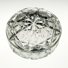 Beautiful and handy antique pressed crystal box.