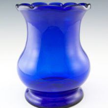 Early large vase in deep rich blue glass.